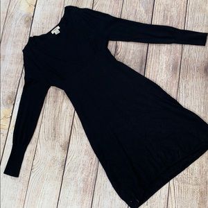 Black form fitting sweater dress